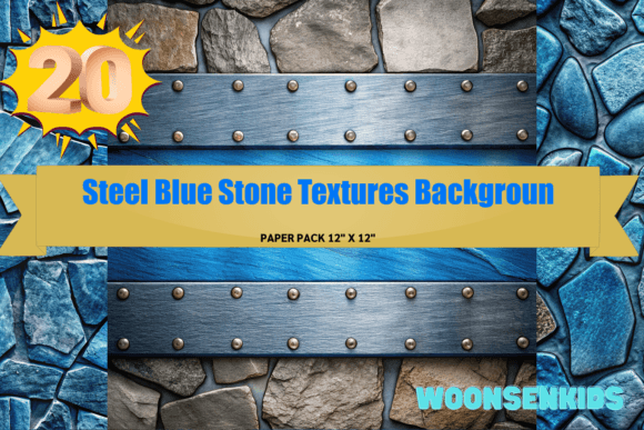 Beautiful Steel Blue Stone Textures Background Watercolor Png Kdp Digital Paper