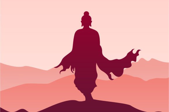Buddha in Standing Pose Silhouette: A Versatile Visual Tool for Modern Creators and Professionals