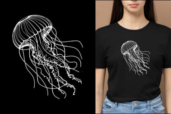 Jellyfish Women T Shirt, Ocean Shirt D.2: A Sustainable and Stylish Choice for Modern Wear