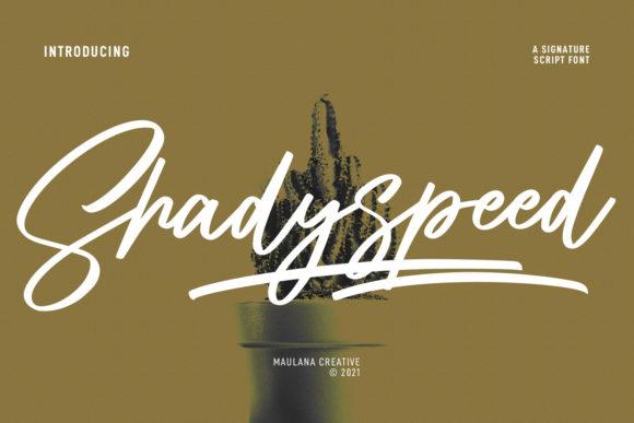 Shadyspeed Script Font for Bold Branding