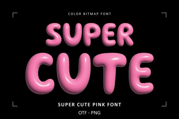 Super Cute Pink Font: Sweet Rounded Letters