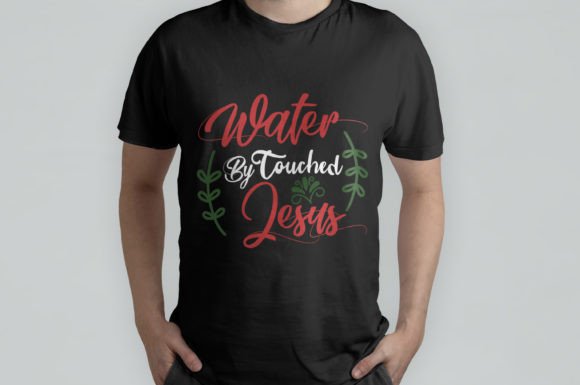 Water by Touched Jesus Christmas Tshirt Font